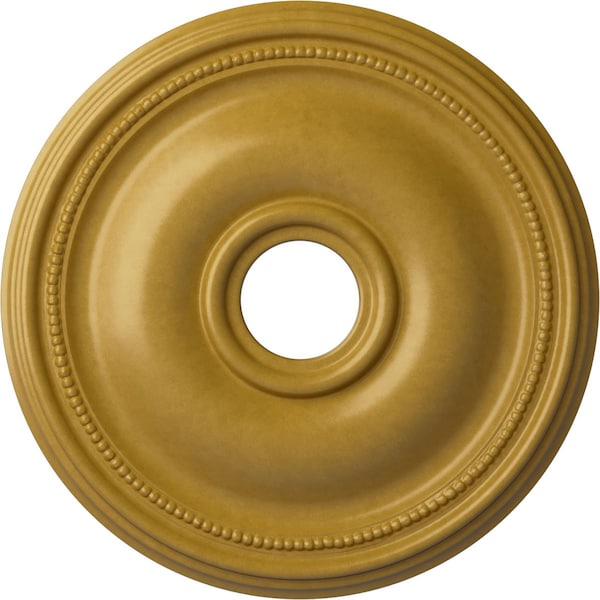 Ekena Millwork Bradford Ceiling Medallion (Canopies up to 4 3/8"), 18 1/8"OD x 3 3/4"ID x 1 1/8"P, Iridescent Gold CM18BRIGS - main
